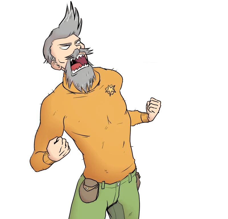 General Tobias, original comic character artwork