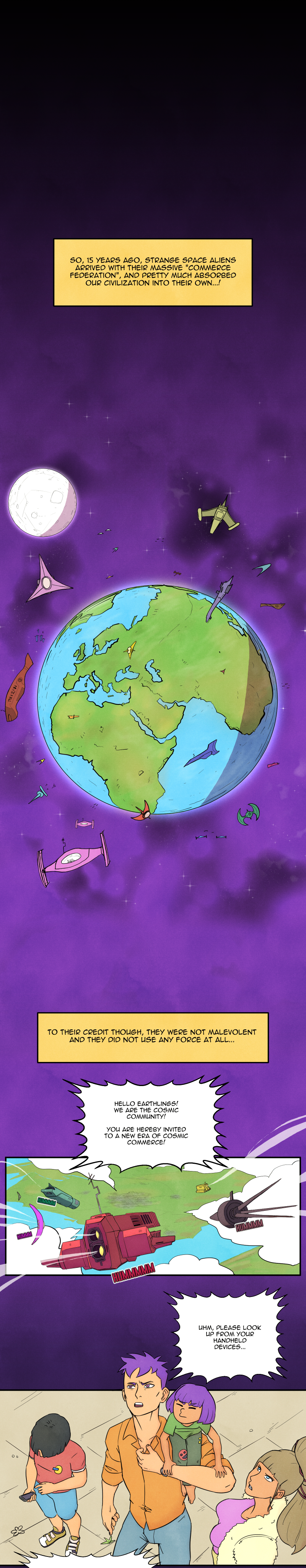 Scatter Space Part 1, comic section 1 of 7.