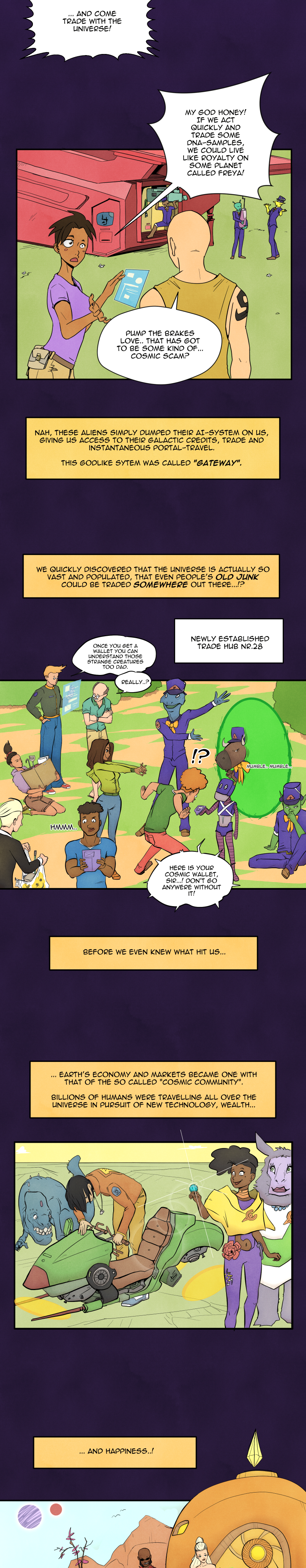 Scatter Space Part 1, comic section 2 of 7.