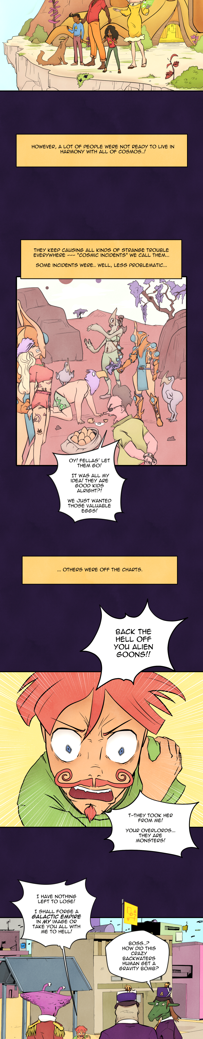 Scatter Space Part 1, comic section 3 of 7.