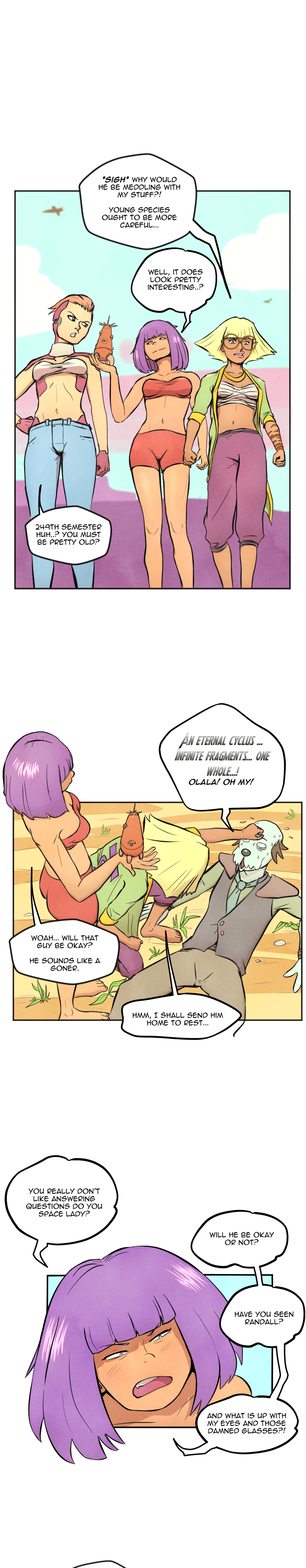 Scatter Space Part 3, comic section 1 of 9.