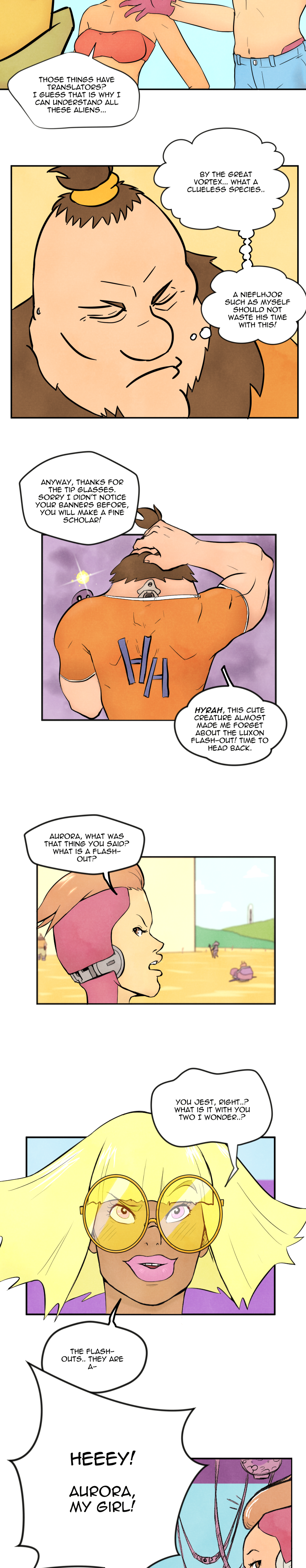 Scatter Space Part 3, comic section 4 of 9.