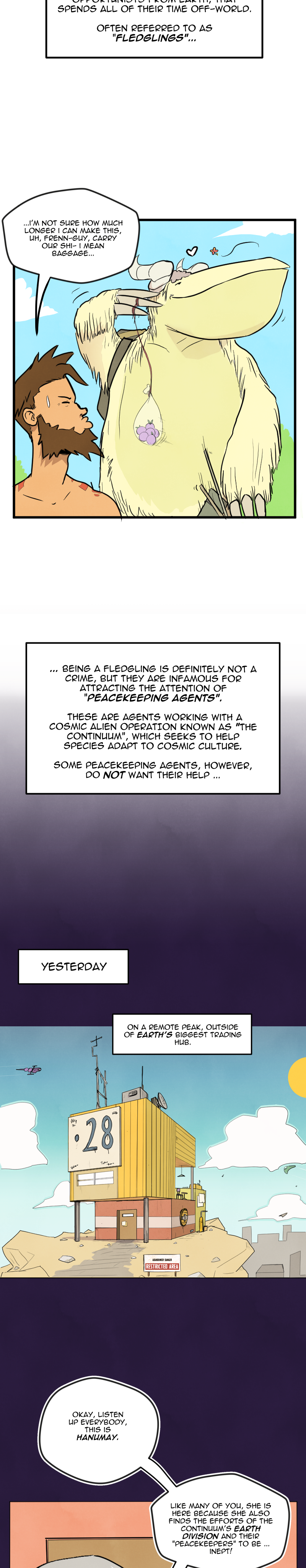 Scatter Space Part 3, comic section 7 of 9.