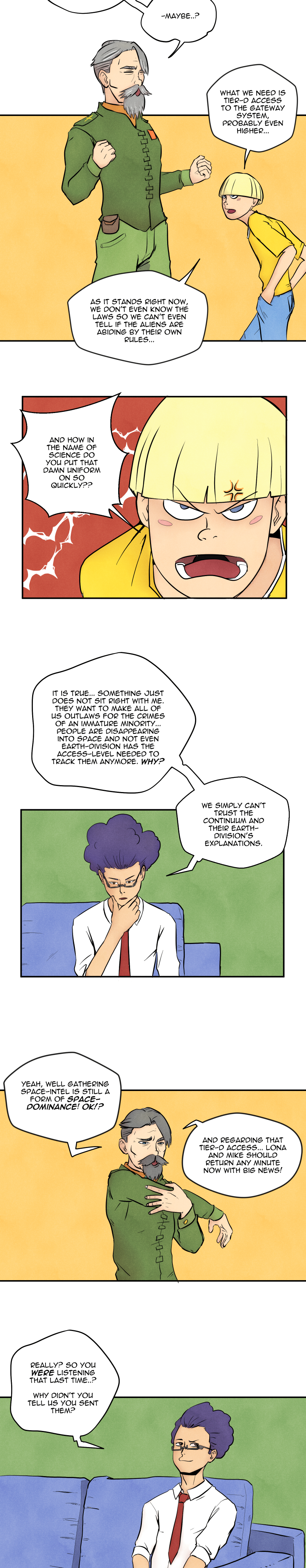 Scatter Space Part 6, comic section 13 of 14.