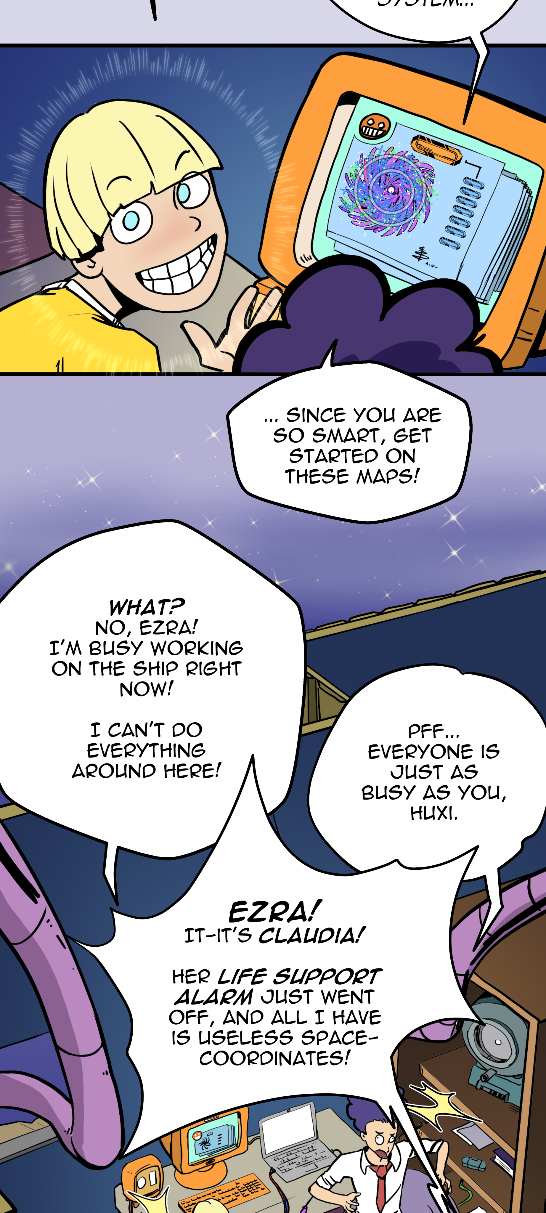 Scatter Space Part 11, comic section 26 of 53.